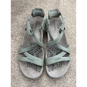 Merrell Sandals Performance Footwear Air Cushion Memory Foam Blue Pearl Size 8